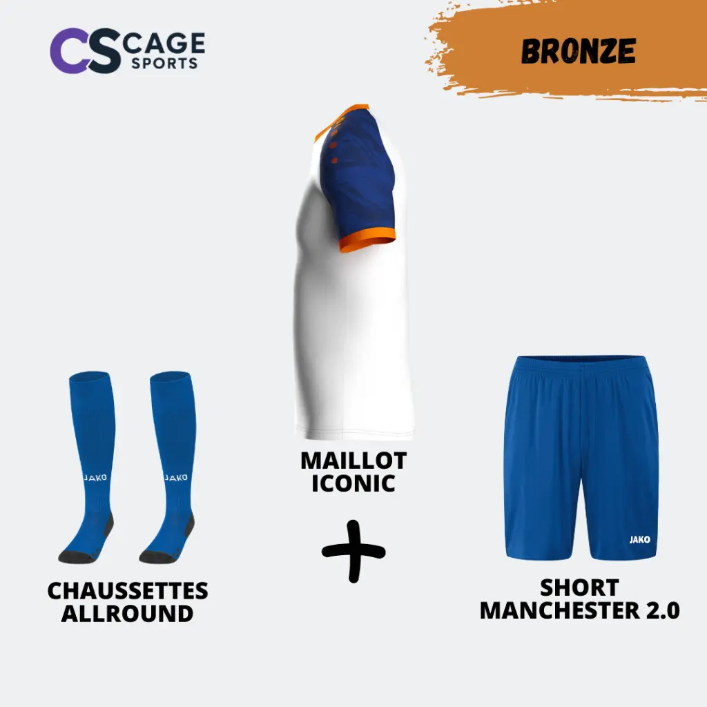 Iconic coté blanc_royal sport_orange fluo.webp