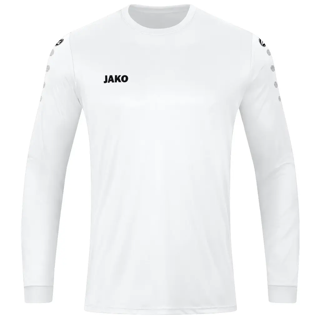 JAKO Maillot Junior Team Manches Longues – Style & confort pour les jeunes champions (Blanc, 116)