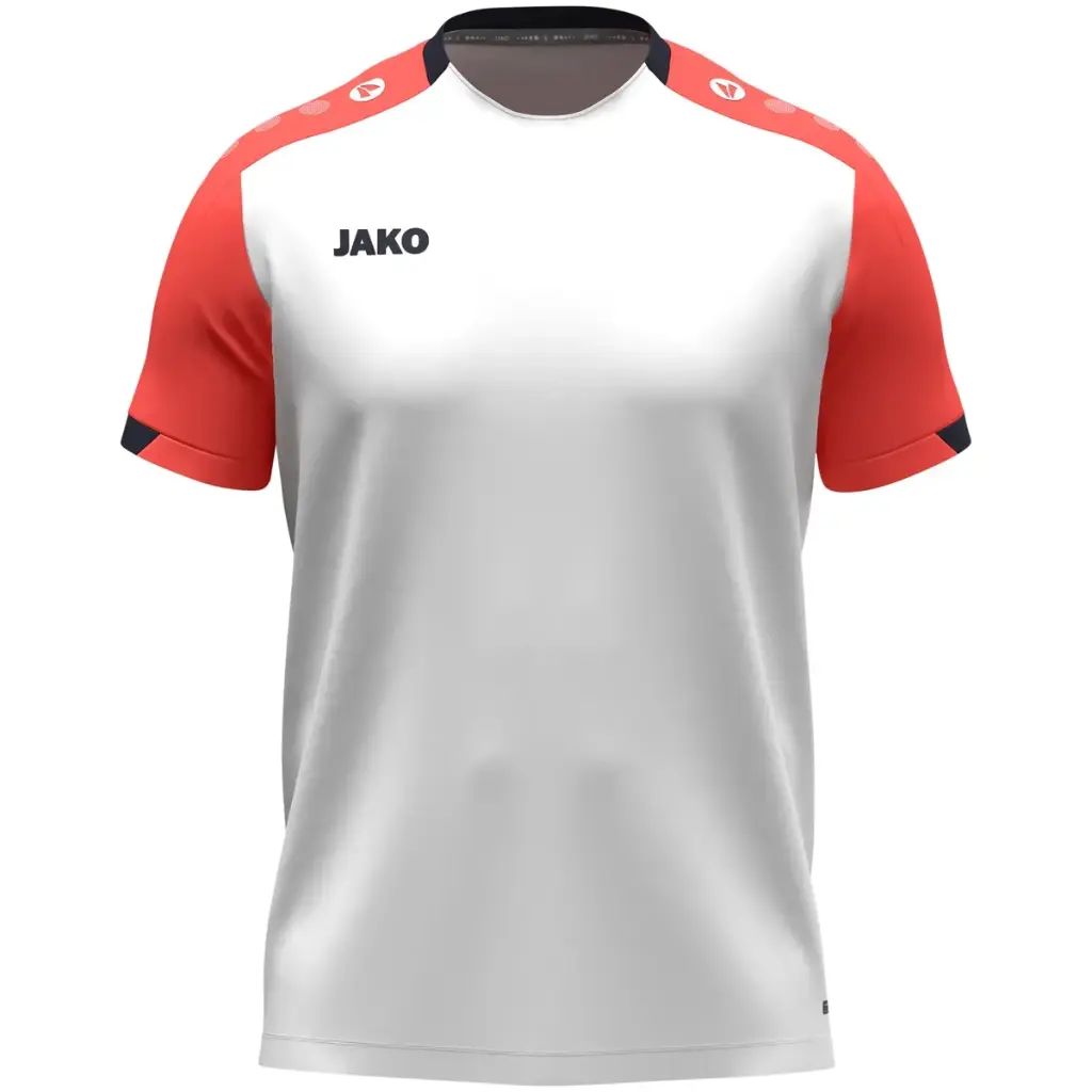 JAKO T-shirt junior Dynamic (blanc/corail/marine, 116)