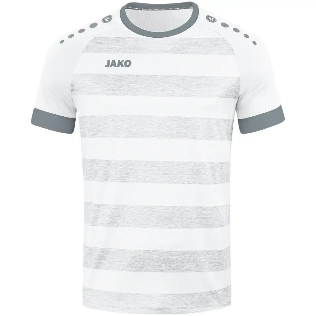 JAKO Maillot junior Celtic Mélange – performance et durabilité sur le terrain (blanc/gris pierre, 116)