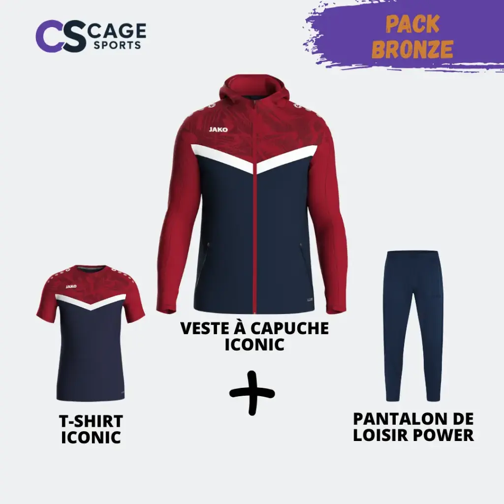💥 Pack joueur bronze Jako Iconic junior – Ton style, ta performance, ton engagement (blanc/gris tendre/anthra light, 116)